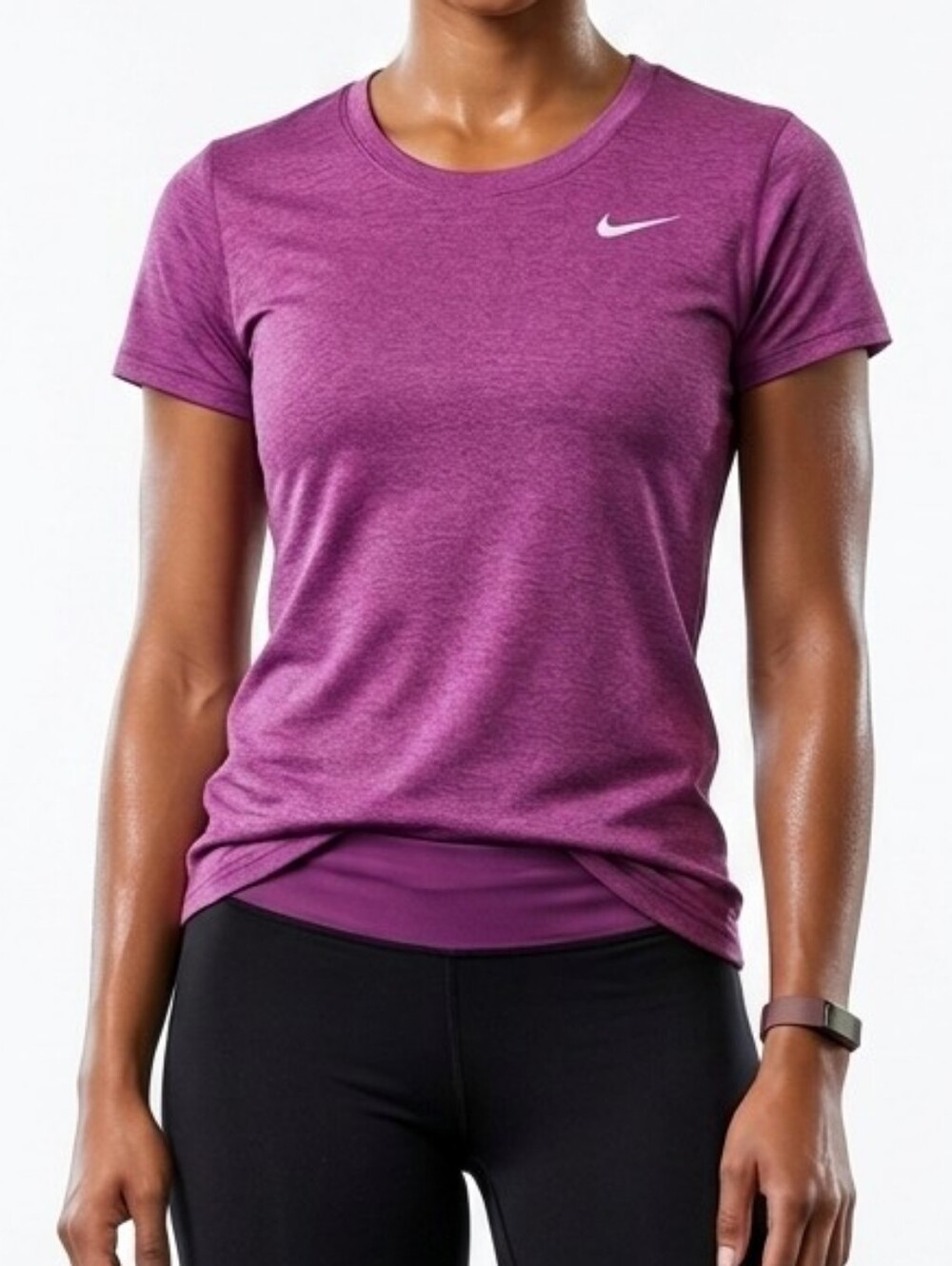 Nike Women's Dri-FIT Short Sleeve Purple Athletic Performance Tee Size M